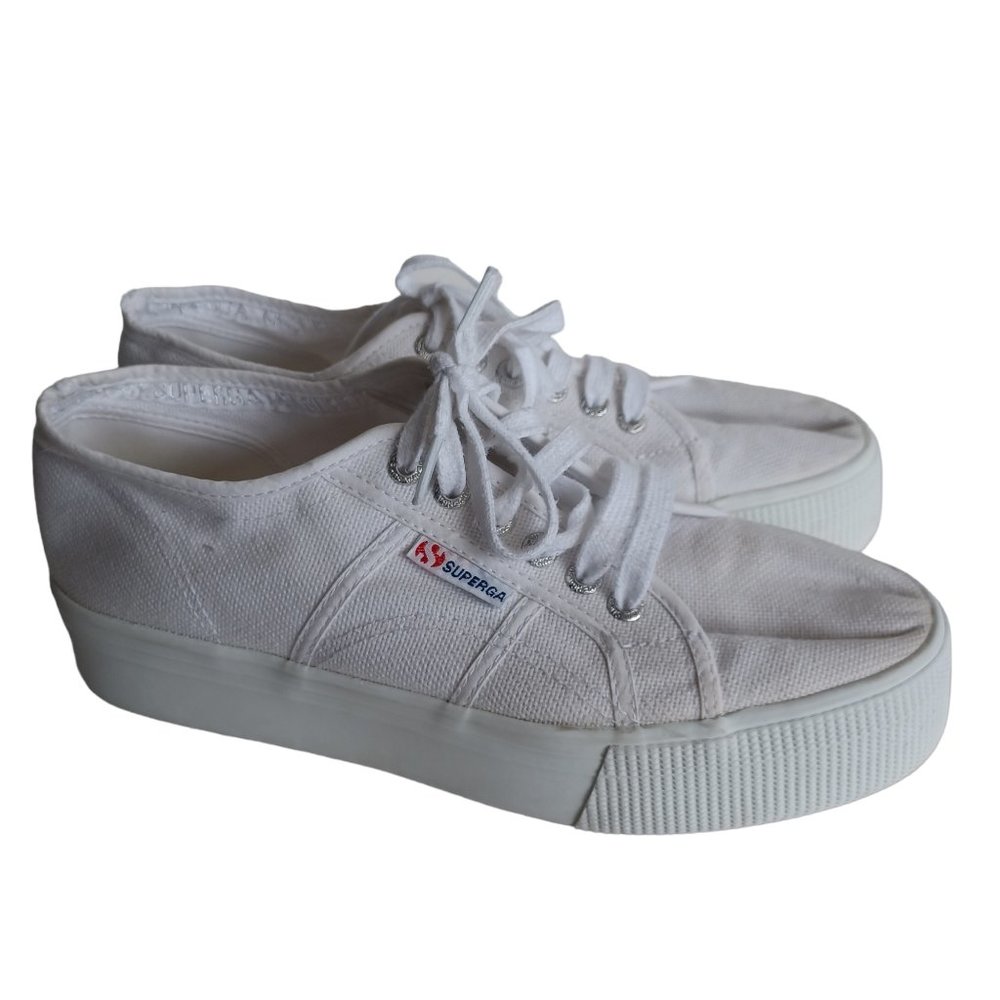 Superga White Canvas Sneakers